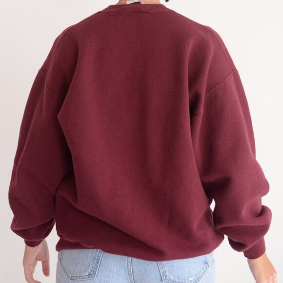 Vintage Image Wear Maroon Embroidered Mom Texas A&M University Crew Sweater L - Picture 3 of 11